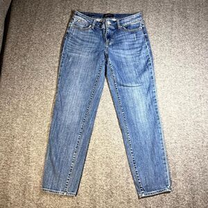 Talbots Women's Jeans Flawless Five Pocket Boyfriend Blue Denim 30x28.5